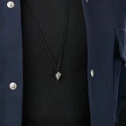 Lucleon Iconic | Black Stainless Steel Triangle Curb Chain Necklace 10 Lucleon Iconic | Black Stainless Steel Triangle Curb Chain Necklace -MEN NECKLACES shop rst megashoot neck2 2 14534