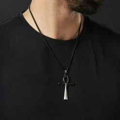 Fort Tempus Ankh | Black Stainless Steel Ankh Curb Chain Necklace 10 Fort Tempus Ankh | Black Stainless Steel Ankh Curb Chain Necklace -MEN NECKLACES shop rst megashoot neck2 2 17555