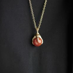 Moody Mason Gold-Tone Claw & Red Jasper Stone Cable Chain Necklace 12 Moody Mason Gold-Tone Claw & Red Jasper Stone Cable Chain Necklace -MEN NECKLACES shop rst nmm neck gold 21466 2 1