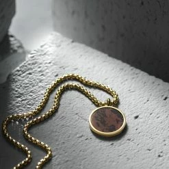 Arkai Orisun | Gold-Tone & Mahogany Obsidian Circle Box Chain Necklace 11 Arkai Orisun | Gold-Tone & Mahogany Obsidian Circle Box Chain Necklace -MEN NECKLACES shop rst oscl orison ig flatlay xxxx 1x1 5a copy