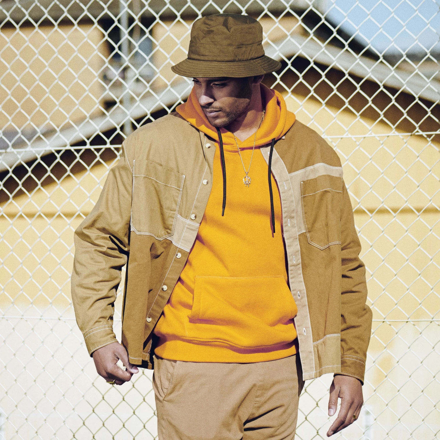 Otsu Fahrenheit | Melting Gold-tone Peace Necklace 5 Otsu Fahrenheit | Melting Gold-tone Peace Necklace - Image 3