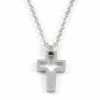 Lucleon Silver-Tone Stainless Steel Hollow Cross Cable Chain Necklace -MEN NECKLACES shop simpelt kors stalhalskade 1