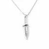 Fort Tempus Silver-Tone Stainless Steel Knife Cable Chain Necklace -MEN NECKLACES shop solvkniv stalhalskade 1