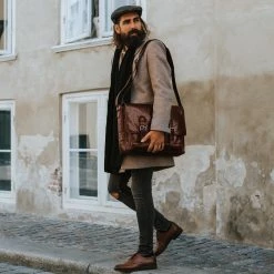 Lucleon Brown Leather With Silver-Tone Stainless Steel Anchor Necklace 13 Lucleon Brown Leather With Silver-Tone Stainless Steel Anchor Necklace -MEN NECKLACES shop square 1 106