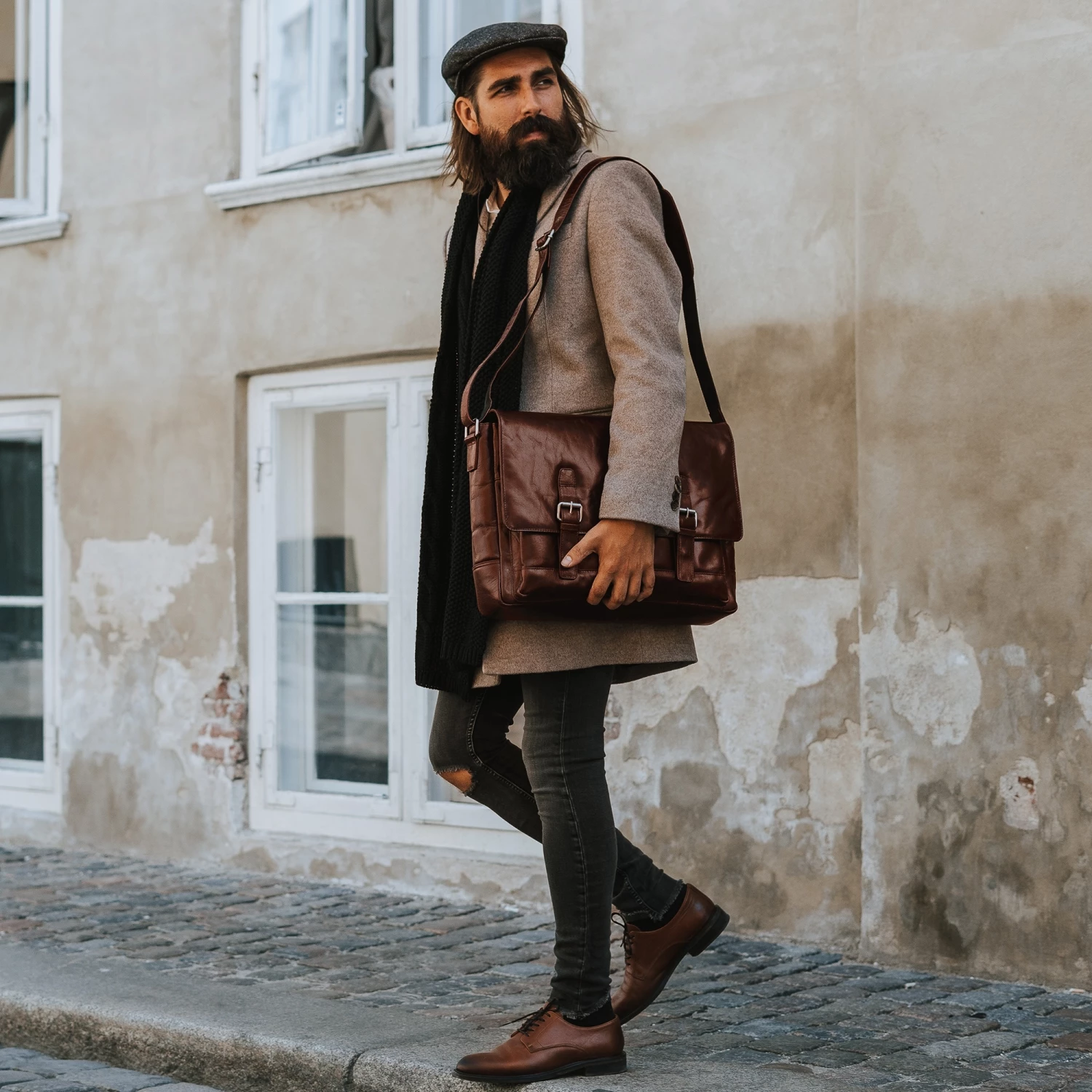 Lucleon Brown Leather With Silver-Tone Stainless Steel Anchor Necklace 8 Lucleon Brown Leather With Silver-Tone Stainless Steel Anchor Necklace - Image 6