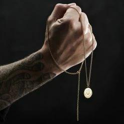 Lucleon Iconic | Gold-Tone Hindu Curb Chain Necklace -MEN NECKLACES shop ste holn 14547 5