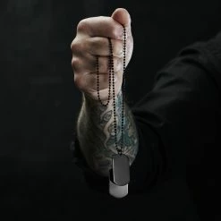 Lucleon Black Stainless Steel With Double Dog Tag Ball Chain Necklace -MEN NECKLACES shop ste holn 19802 1