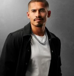 Lucleon 16 mm Silver-Tone Stainless Steel Cuban Chain Necklace -MEN NECKLACES shop ste megashoot 22114 3 5 1