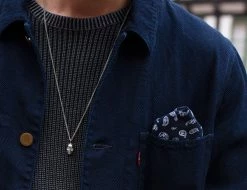 Lucleon Iconic | Silver-Tone Skull Curb Chain Necklace -MEN NECKLACES shop steel skull necklace2